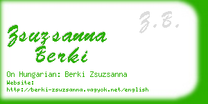 zsuzsanna berki business card